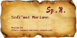 Számel Mariann névjegykártya